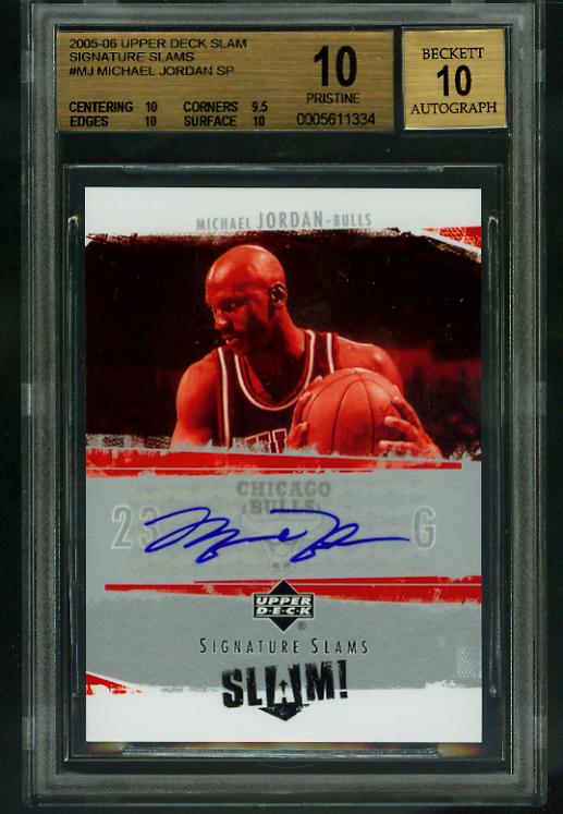 2005 UD Signature Slams MICHAEL JORDAN BGS 10 Auto 10!