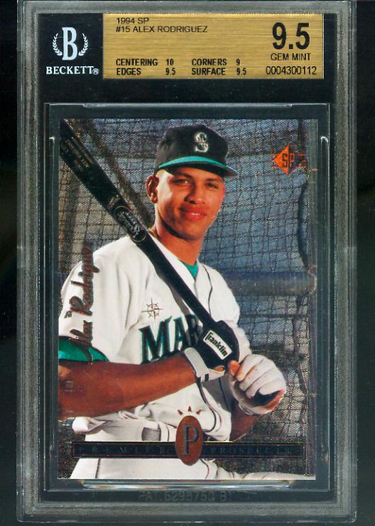 1994 SP ALEX RODRIGUEZ Rookie Yankees BGS 9.5 w/10 GEM!