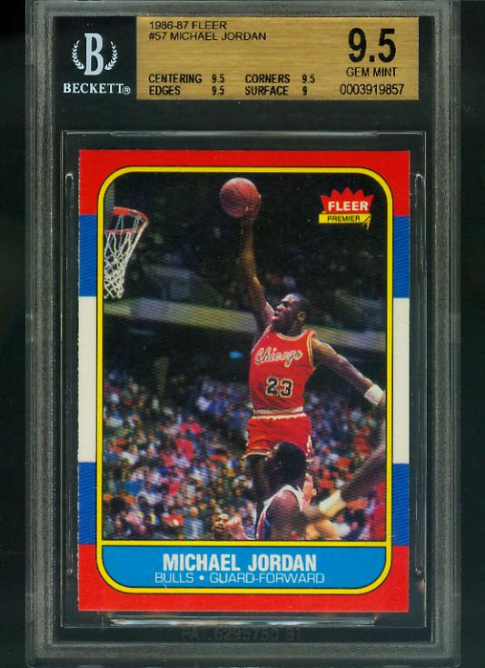 1986-87 Fleer MICHAEL JORDAN Rookie Chicago BGS 9.5 GEM